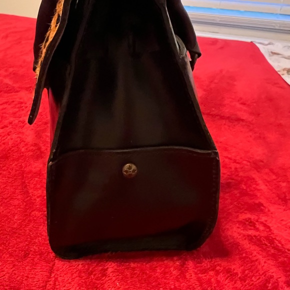 Patricia Nash Brown leather Cheetah print horse hair bag - Picture 6 of 12